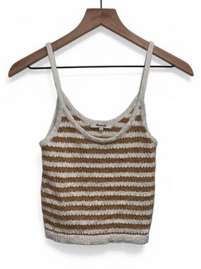 Madewell Women’s Striped Open-Stitch Sweater Tank - Size Small